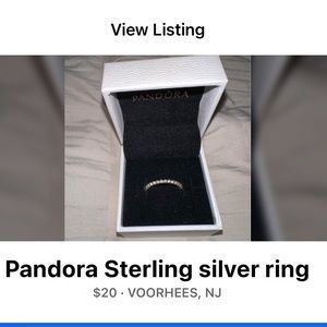 Pandora sterling silver beaded ring